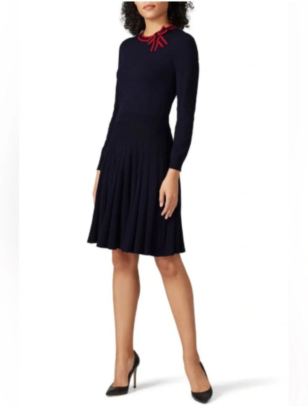 Draper James Sailor dress with red bow accent